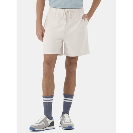 No Boundaries Soft Fleece Jogger Shorts, 6" Inseam, Men's and Big Men's