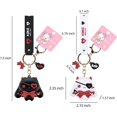 thumbnail image 2 of Keychain for Women Star-Moon Rabbit Key Ring Demon Rabbit Charm Bag Accessory Lovers Best Friend Gift, 2 of 5