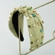 thumbnail image 1 of Diadema plisada de tela con diamantes para mujer, colorida y moderna, versátil para exteriores., 1 of 1