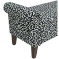 thumbnail image 4 of Homesvale Wallen 56.5"W x 24.5" H Storage Bench Ottoman with Rolled Arms for Living Room, Bedroom, Entryway, Black Curly Vine Pattern, 4 of 8