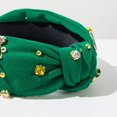 thumbnail image 5 of IDALL Rhinestone Headband Head Bands for Women's Hair Pearl Headbands for Women Flower Crowns for Women Holiday Headbands for Women Mardi Gras Head Piece for Women Christmas Crown Z2 Green One Size, 5 of 6