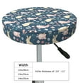 thumbnail image 4 of KLL Cute Rabbit Floral Round Bar Chair Cushion Cover 14 inch ,Bar Stool Protector with Elastic, Soft Washable, 4 of 6