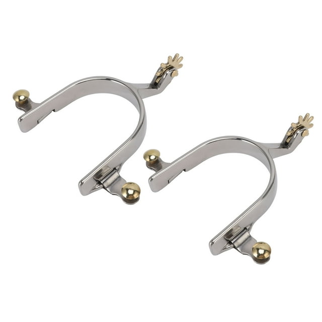 Espuelas vaqueras de acero inoxidable para entrenamiento de caballos, elegantes accesorios para botas ecuestres, ideales para la equitación de competición inglesa