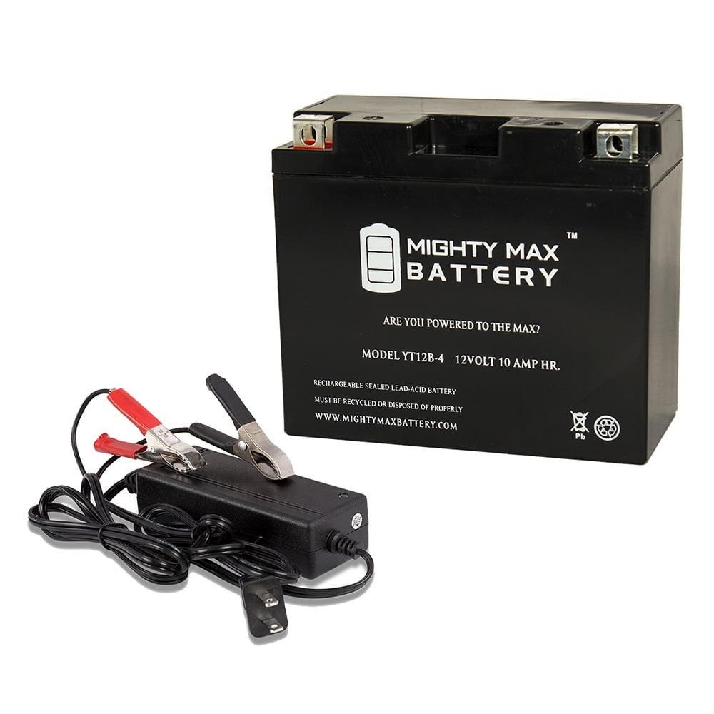 YT12B4 12V 10AH Battery for Ducati 1098CC 1098 + 12V 2Amp Charger