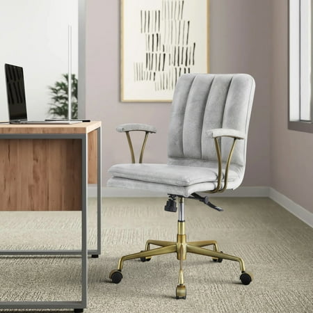 vintage white chrome swivel office product