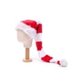 thumbnail image 3 of Matsuzay Gorro largo de Papá Noel, gorros navideños, gorro a rayas de felpa, gorro de cola larga, adornos navideños, gorros de disfraces novedosos para Kits de decoración para fiestas Matsuzay HA038147-00, 3 of 6