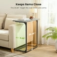 thumbnail image 4 of C Shaped Couch End Table Tray Table, Side Table for Sofa,with Widened tabletop for Bedroom, Living Room, 27"(H) x 21.1"(W) x 11.4"(D), Grey, 4 of 7