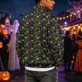thumbnail image 6 of IYYVV Halloween Quarter Zip Up Sweaters for Men Lightweight Mock Neck Pullover Casual Pumpkin Printed Sweaters Dark Purple L, 6 of 6