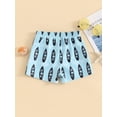 thumbnail image 4 of Suealasg Kids Boys Swim Trunks Toddler Boys Swimsuit Bathing Suit 2T 3T 4T 5T 6T Little Boys Summer Plaid Turtle Surfboard Print Beach Swimming Shorts, 4 of 8