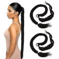 thumbnail image 2 of Braid Ponytail Extensions Long Braided Ponytails High Temperature Wire Hair Ties Carnival 2Pcs, 2 of 2