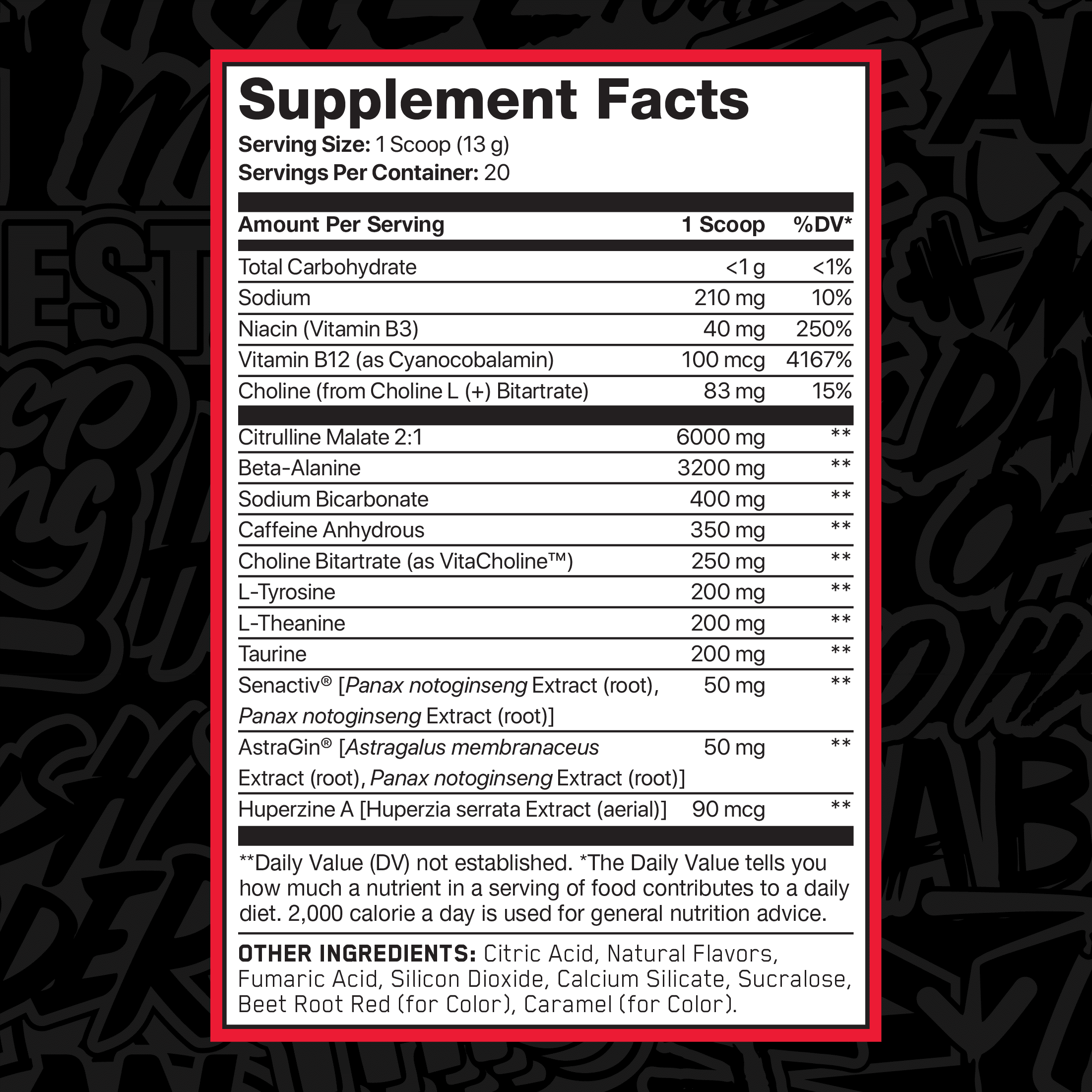 ABE Caffeine Pre Workout Powder, Sour Patch Kids Redberry Flavor, 20 Servings
