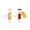 Red, variant on 60 Pcs Dumb gold Enamel Luck Peanut Charms Pendant 18X8MM Y-52-Green
