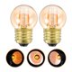 thumbnail image 4 of Dos bombillas LED amarillas Lámparas incandescentes E26 3W2200K Retro Industrial Atenuación Pequeñas luces nocturnas 110V Rojo Verde, 4 of 4