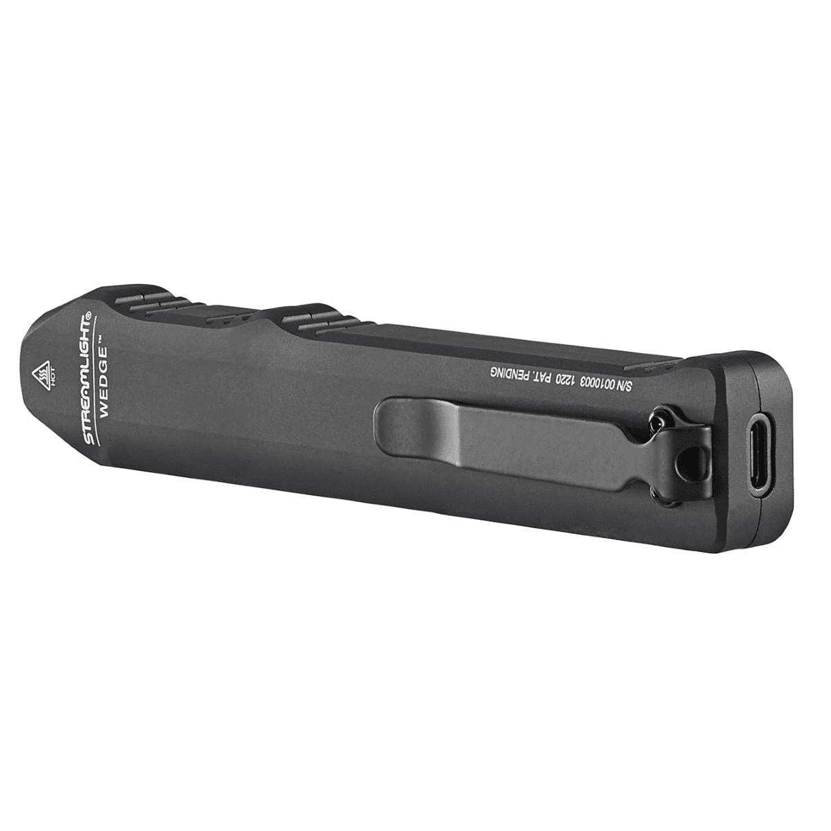Streamlight 88810 Wedge 300-Lumen Slim Everyday Carry Flashlight, Includes USB-C Cord, Lanyard, Black, Box Packaged