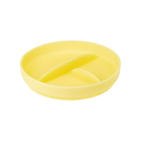 UPC: 0850004019627 | Olababy 100% Silicone Divided Suction Plate for Independent Feeding Baby and Toddler (Lemon)