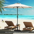 thumbnail image 4 of YYAo Outdoor Market Patio Table Umbrella,Outdoor Heavy Duty Market Umbrella with Crank Handle and 8 Sturdy Ribs-Beige, 4 of 10