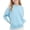 Blue, variant on Grblisyd Girls Sweatshirts Kids Long Sleeve Tops Cute Crewneck Oversized Hoodless Fashion side split warm sweatshirts pullover