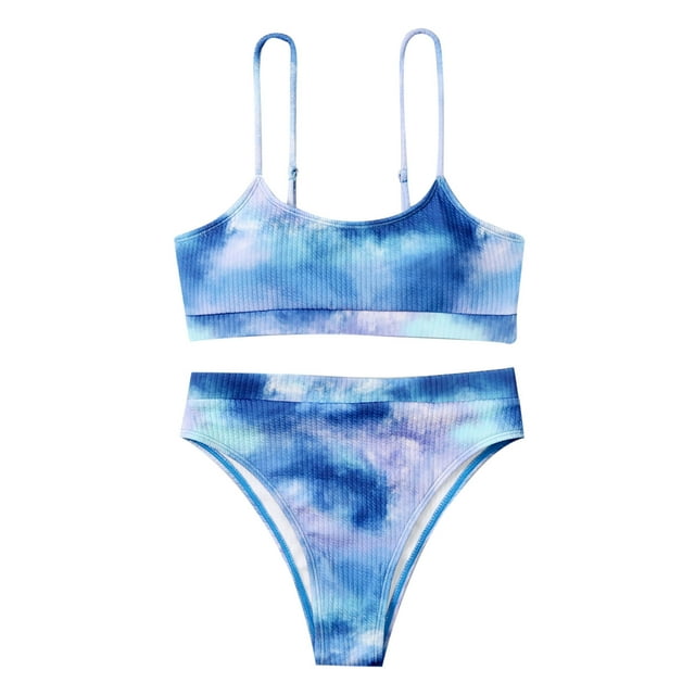 Traje de baño de dos piezas con estampado de bikini sexy para mujer Conjunto de ropa de playa Fridja nalpqowj52605