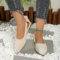 thumbnail image 5 of Viluyesy Womens Ballet Flats, Shallow Soft Sole Pointed Toe Fashion Slingback Dress Shoes Beige, 5 of 9