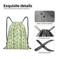 thumbnail image 4 of Balery Bamboo Stems And Leaves Pattern Drawstring Backpack Bag Sport Gym Sackpack Cinch Bags Pattern Drawstring Backpack Bag Sport Gym Sackpack Cinch Bags -Small, 4 of 6