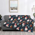 thumbnail image 5 of KLL Cute Santa Claus Gift Print Fleece Throw Blanket, Horizontal Fleece Bedding Cute Soft Blankets Comfy Fleece Flannel Plush Home Decor for Couch & Bed -40"x30", 5 of 9
