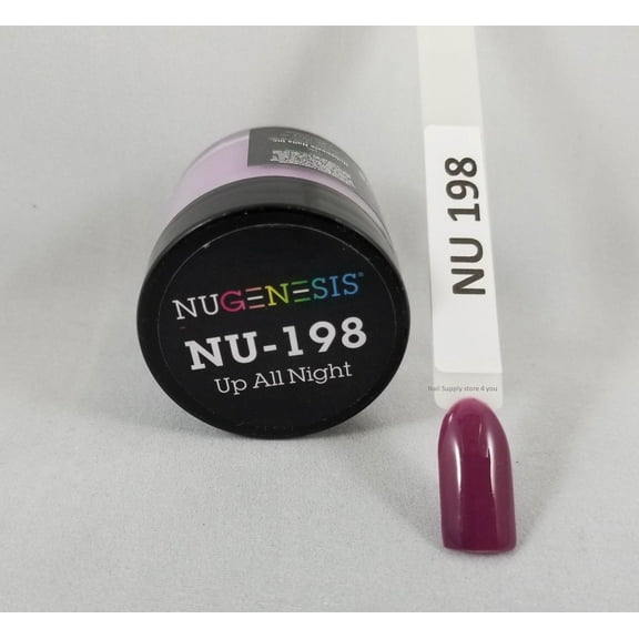NUGENESIS Nail Color Dip Dipping Powder 1.5oz/jar - NU198 UP ALL NIGHT