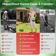 thumbnail image 5 of TNTANTS Weed Wacker Cordless, 3-in-1 Lightweight Electric String Trimmer with 3 Types of Blades, Wheels, 24V Battery, Weed Eater Grass Trimmer/Edger/Brush Cutter for Lawn Yard Garden (Green), 5 of 12