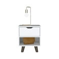 thumbnail image 6 of Dtwnek WoodNightstand with 1 Drawer and Bottom Shelf, White, 6 of 7