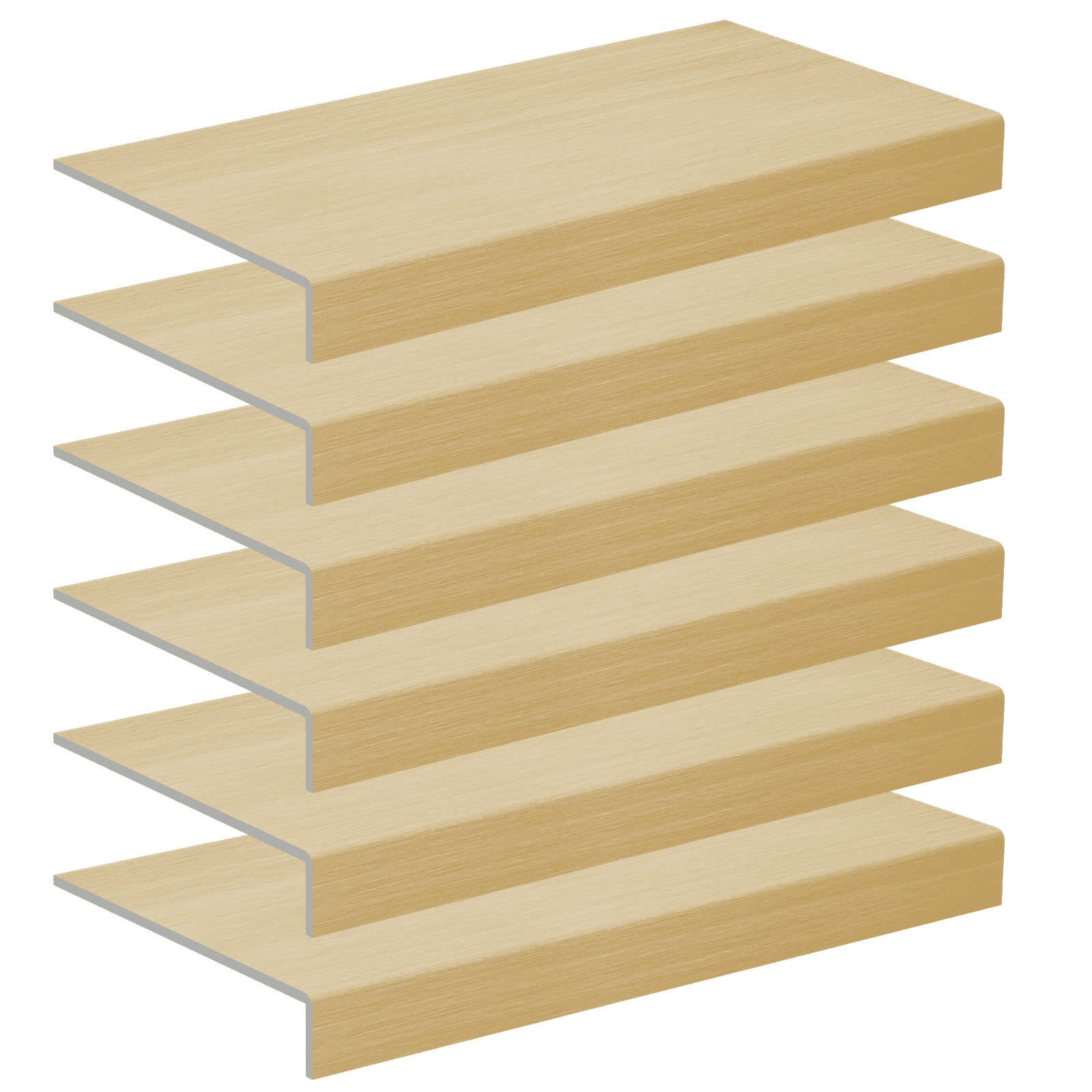 6-Pack 24x16" Wire Rack Covers – Imitation Wood, Easy Install for Pantry, Kitchen & Closet (Natural Wood)