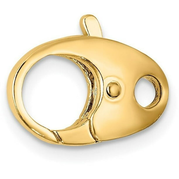 8.6mm 14k Yellow Gold Oval Cast Lobster Clasp