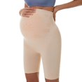 thumbnail image 6 of Baywell Maternity Underwear Over Bump for Womens High Waist Mid-Thigh Pregnancy Shapewear Seamless Boyshorts Panties for Under Dresses S-2XL, 6 of 7
