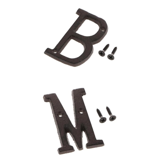 2x letras pared puerta casa de pared para decoración de de estar BM Gloria Etiqueta de la letra de la placa de la puerta