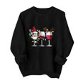 thumbnail image 4 of Cadancy Womens Christmas Sweatshirt Funny Wine Glass Print Vintage Crewneck Loose Sweatshirts Long Sleeve Winter Party Tops Xmas Holiday Pullover Outfits 2025, 4 of 5