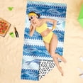 thumbnail image 5 of Toalla de playa de microfibra, toallas de viaje sin arena, toalla ligera de 180 x 100 cm, de secado rápido, súper absorbente, para acampar, piscina, gimnasio, yoga, regalo esencial para la playa para, 5 of 5