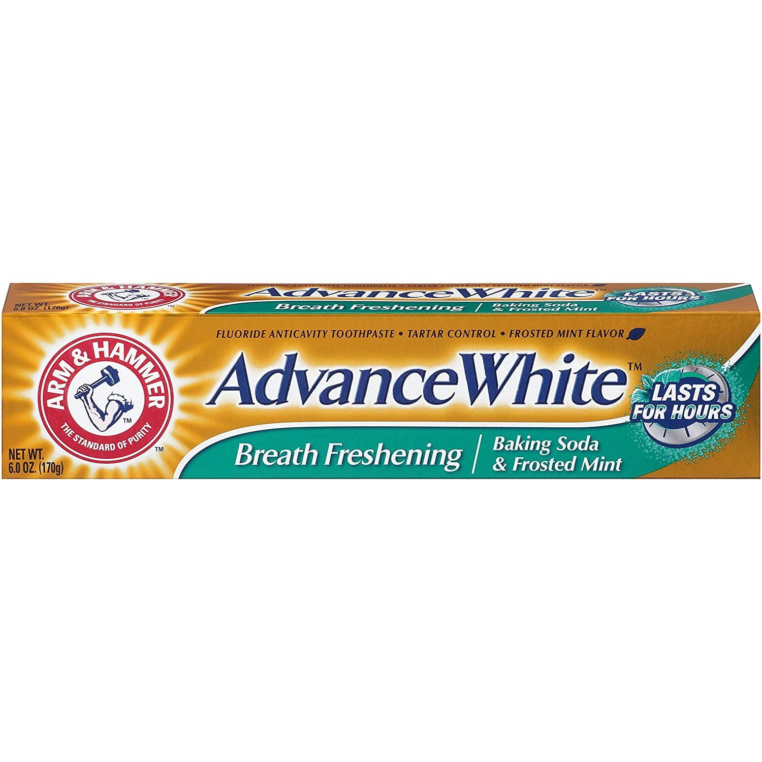 ARM & HAMMER Advance White Baking Soda Toothpaste, Frosted Mint 6 oz