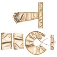thumbnail image 1 of OULII Egyptian Costume Kit with Cosplay Accessory for  with Headpiece Golden 1 Set, 1 of 8