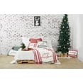 thumbnail image 3 of Morgan Red Striped " Fa La La" 100% Cotton Christmas Accent Throw Pillow 14" x 22", 3 of 6
