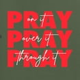 thumbnail image 6 of Wild Bobby Pray On It Pray Over It Pray Through It Inspirational/Christian Men Graphic Tee, Military Green, 4X-Large, 6 of 6