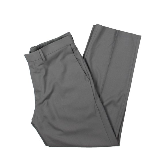 Men’s Haggar® Premium Comfort Expandable-Waist Classic-Fit Stretch Flat-Front Dress Pants Color: Medium Gray Size: 34X30