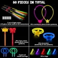 thumbnail image 2 of MALLMALL6  Glow Sticks Party Favors,Diy Shiny Necklaces Bracelets Rings,80Counts, 2 of 6