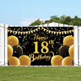 thumbnail image 4 of Banners, bandera colgante, fondo de tela para cumpleaños número 18, decoración para fiesta, serpentinas colgantes, serpentinas de feliz aniversario, fondo de tela para cumpleaños, 4 of 6