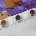 thumbnail image 4 of Erosebridal Capybara Kid Curtains Pack of 2 (42x84 Each), Purple Lavender Flower Curtains Blackout, 4 of 6