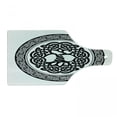 thumbnail image 1 of Celtic Cutting Board, Native Celtic Tree of Life Ireland Early Renaissance Modern Design, Decorative Tempered Glass Cutting and Serving Board, Wine Bottle Shape, Black White, by Ambesonne, 1 of 1