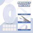 thumbnail image 3 of Uxcell Boning para Coser, 10 Yardas 10mm de Ancho Poliéster de Alta Densidad con 40 Piezas de Tapas, Blanco, 3 of 7