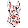 thumbnail image 4 of Firpearl Women's Black One Piece Bathing Suit Ruched Tummy Control Swimsuit, 4 of 7
