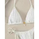 thumbnail image 3 of Bikini de lujo con diamantes de imitación para mujer, bañador Sexy de color naranja y amarillo, traje de baño con Tanga de realce, ropa de baño para playa, 2024, 3 of 5