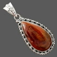 thumbnail image 2 of Natural Red Moss Agate 925 Sterling Silver Pendant Jewelry P-1514 SDP156104, 2 of 5