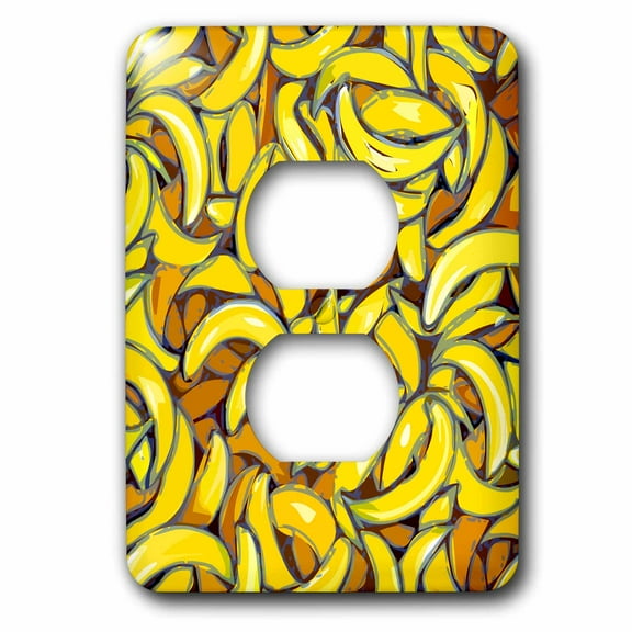 3dRose, Banana Crazy, 2 plug outlet cover
