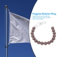 thumbnail image 5 of Uxcell Flagpole Retainer Ring, 16 Beaded Mount Ring Keep Flag Close to Pole with Stainless Steel Cable, Brown, 5 of 6