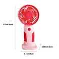 thumbnail image 3 of ChicYu Handheld Portable Fan USB Rechargeable Low Noise Mini Cooler, Pocket-Sized Student Necessary for Dormitory Outdoor Travel Red, 3 of 5